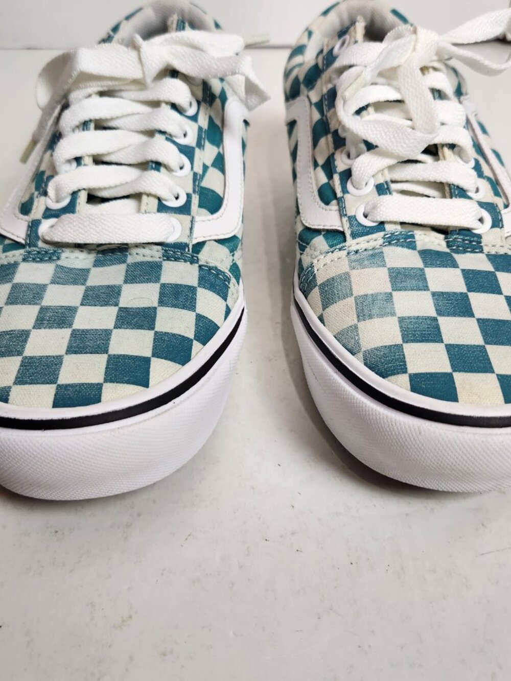 Vans Comfycush Old Skool Checker Men's Size 8.5 Women's 10 Skate Shoes Quetzal - Picture 2 of 13